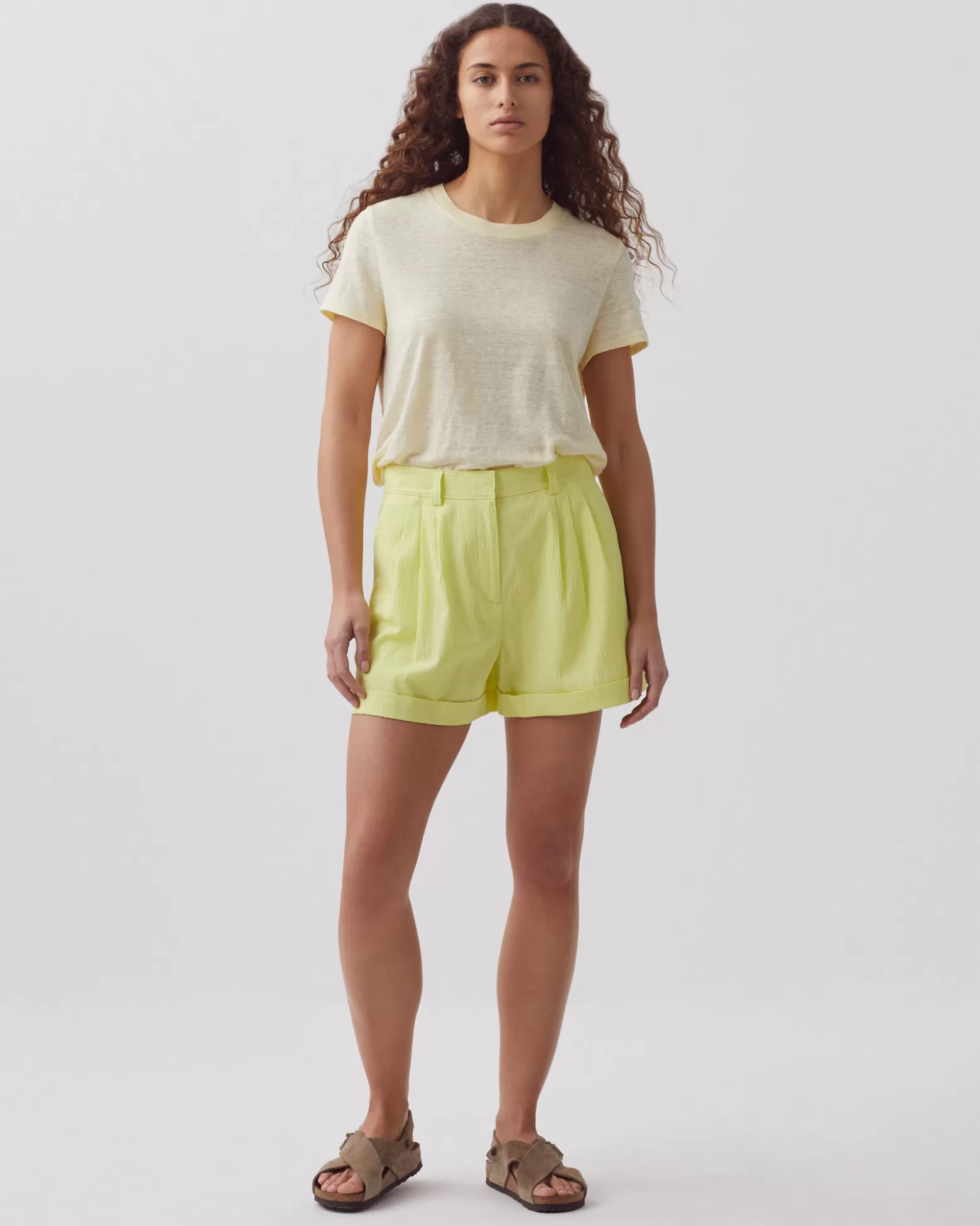 Jupes & Shorts | Comptoir des Cotonniers Short En Coton 0421 Charlock Yellow