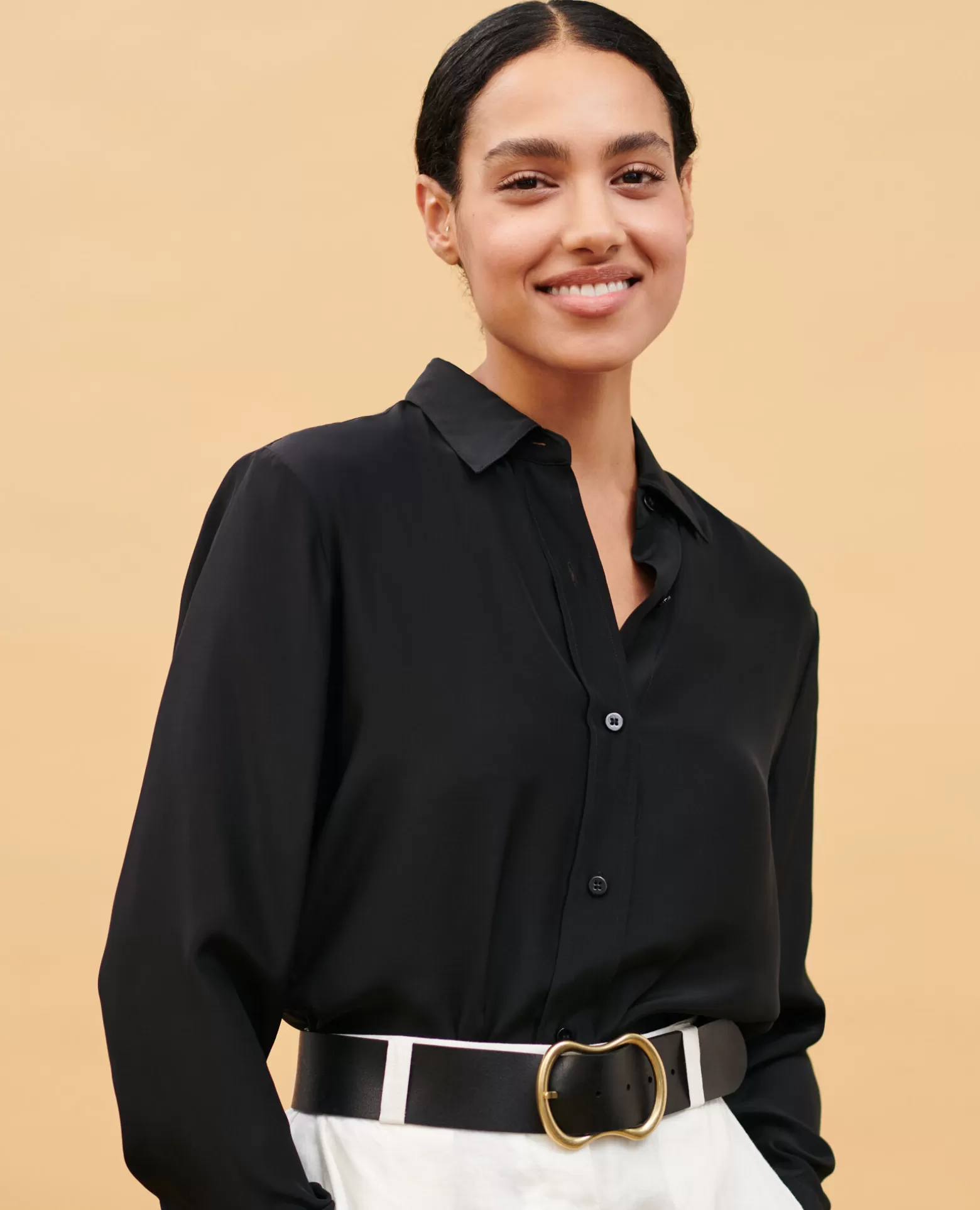 Blouses & Chemises | Comptoir des Cotonniers Sibylle - Chemise En Soie Black Beauty