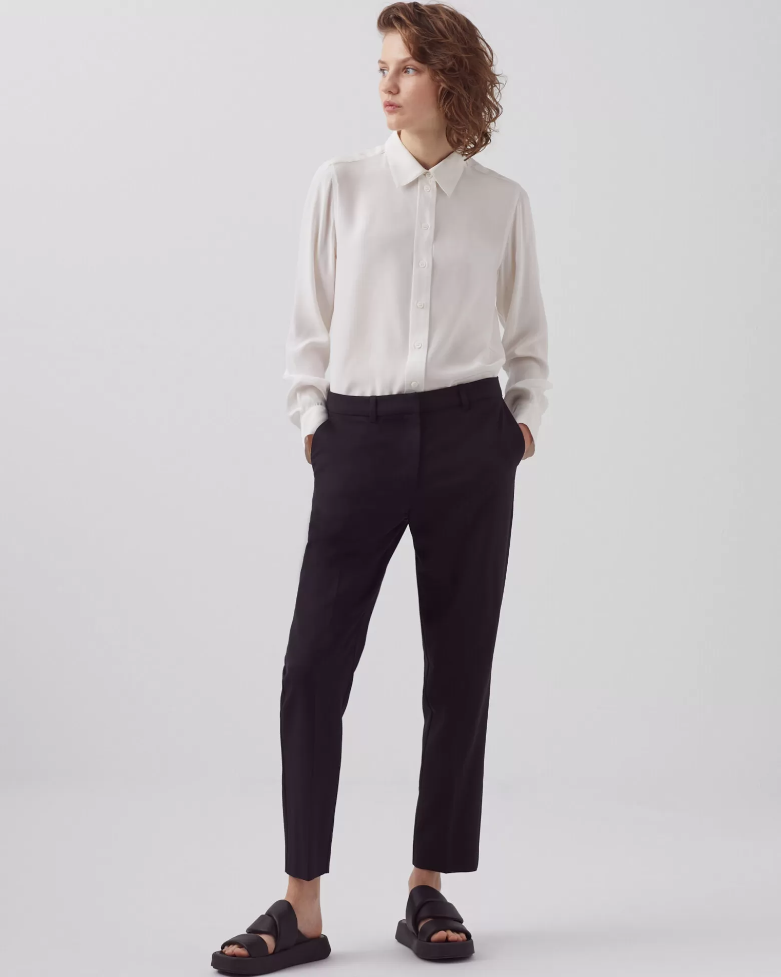 Blouses & Chemises | Comptoir des Cotonniers Sibylle - Chemise En Soie Optical White