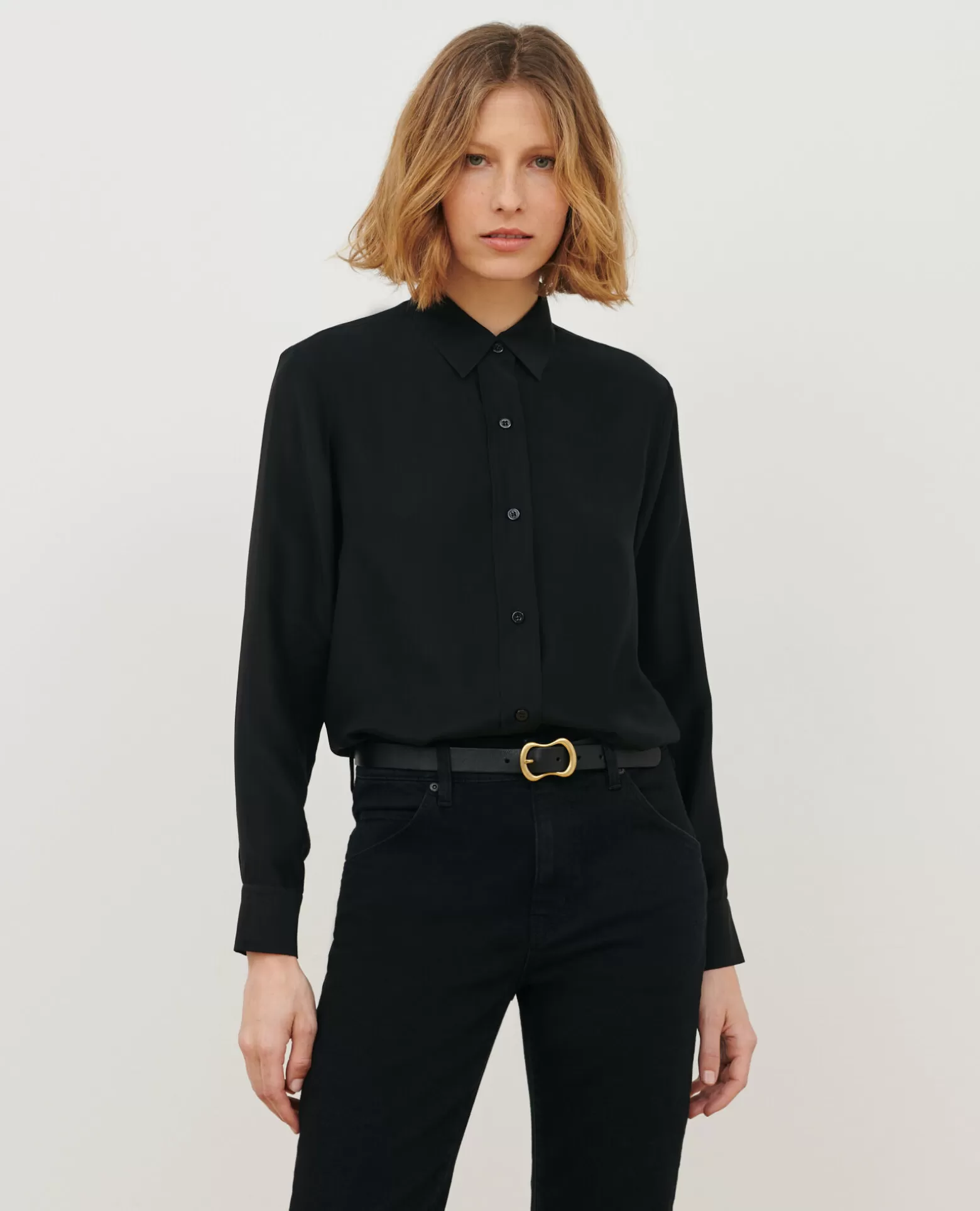 Blouses & Chemises | Comptoir des Cotonniers Sibylle - Chemise En Soie Black Beauty