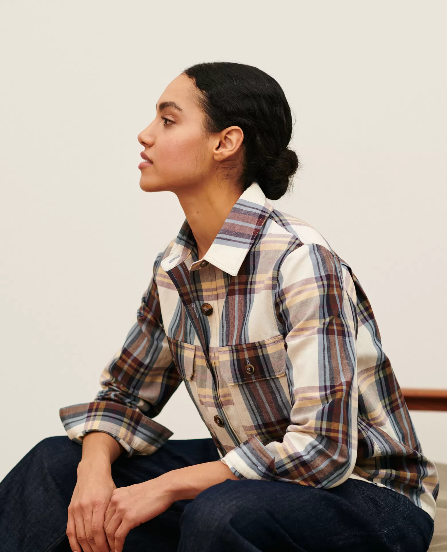 Blouses & Chemises | Comptoir des Cotonniers Surchemise En Coton Melange 0180 Wine