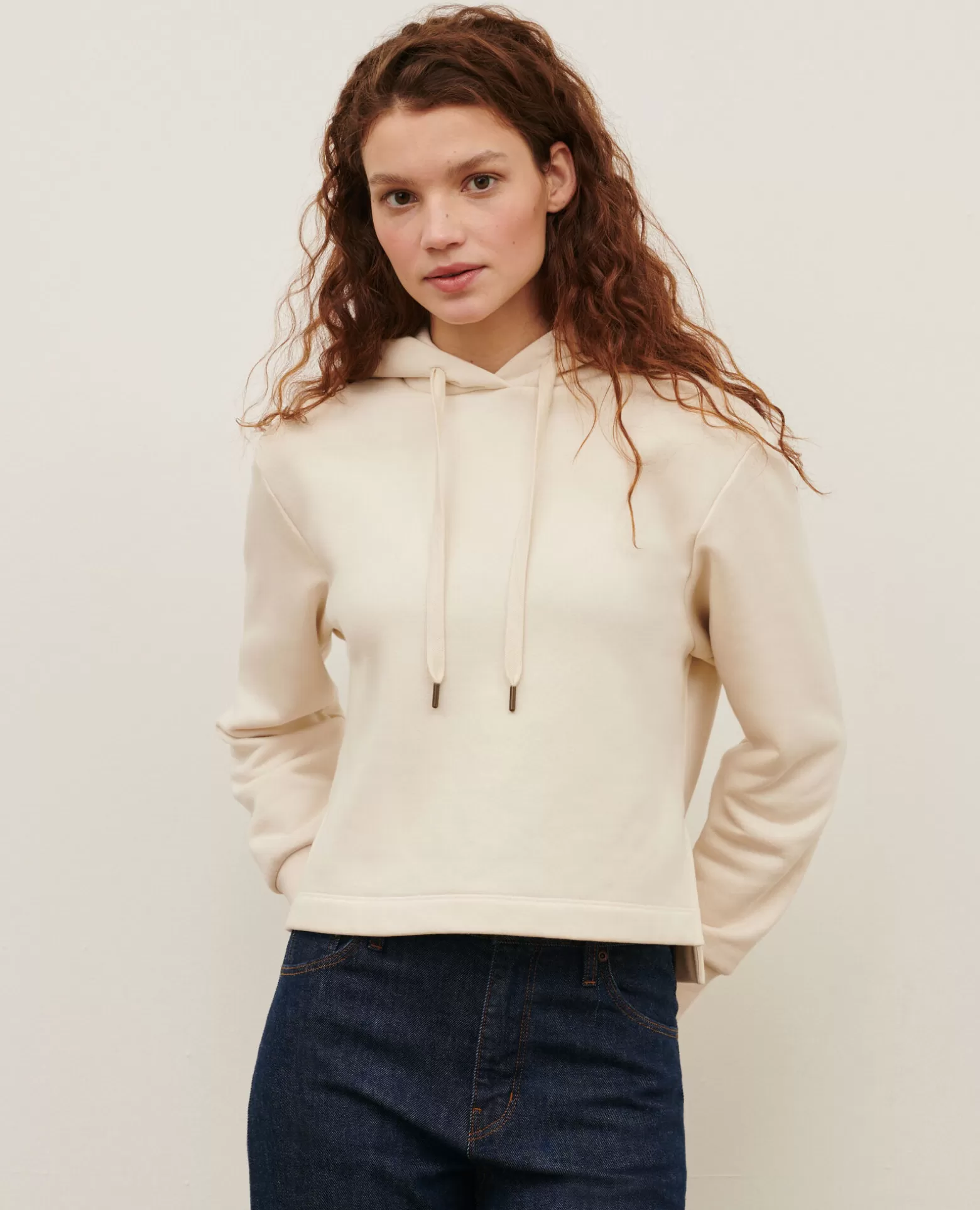 Maille | Comptoir des Cotonniers Sweatshirt A Capuche 0107 Off White