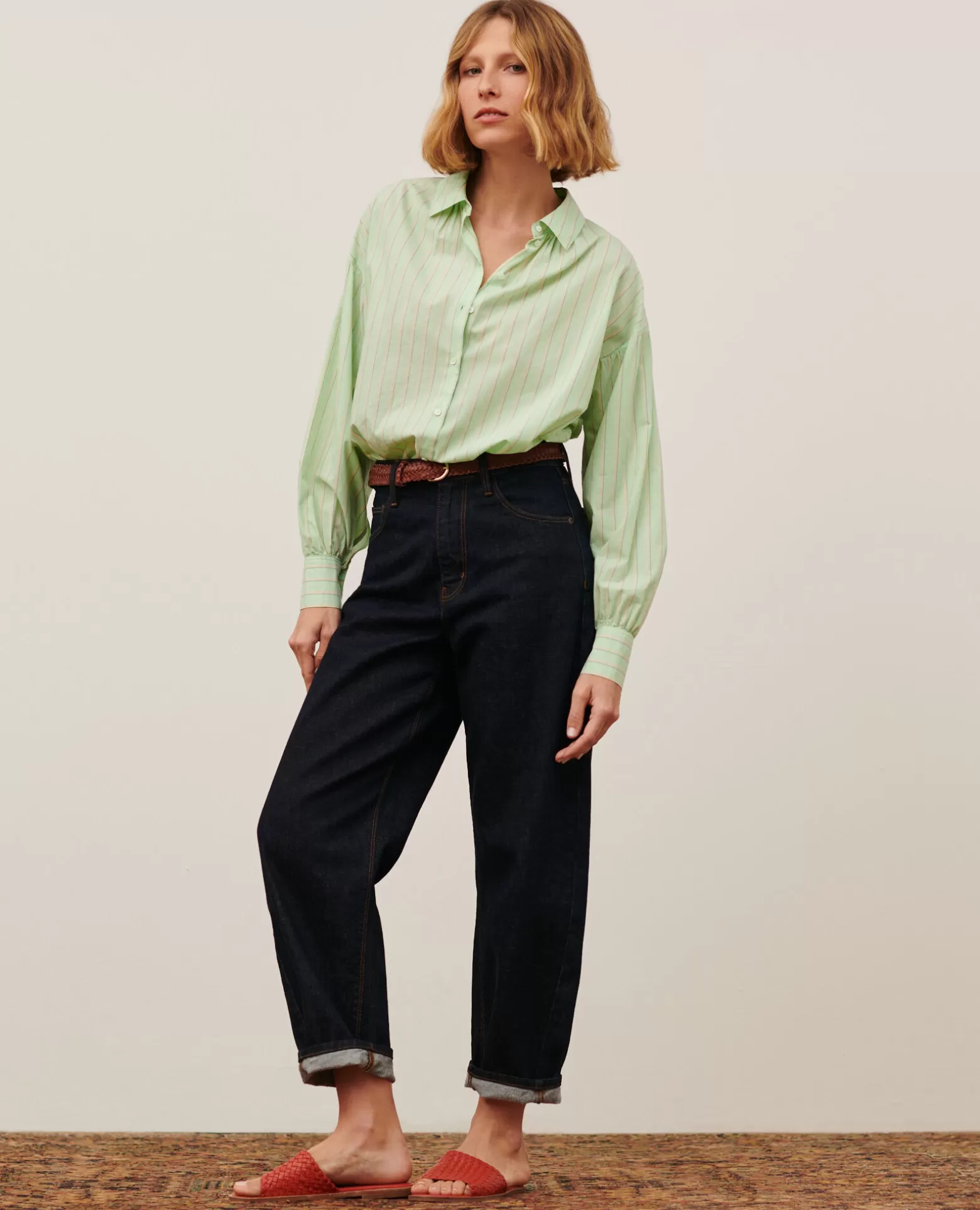 Jeans | Comptoir des Cotonniers Sydonie - Balloon - Jean 7/8E En Coton 7203 103 Denim