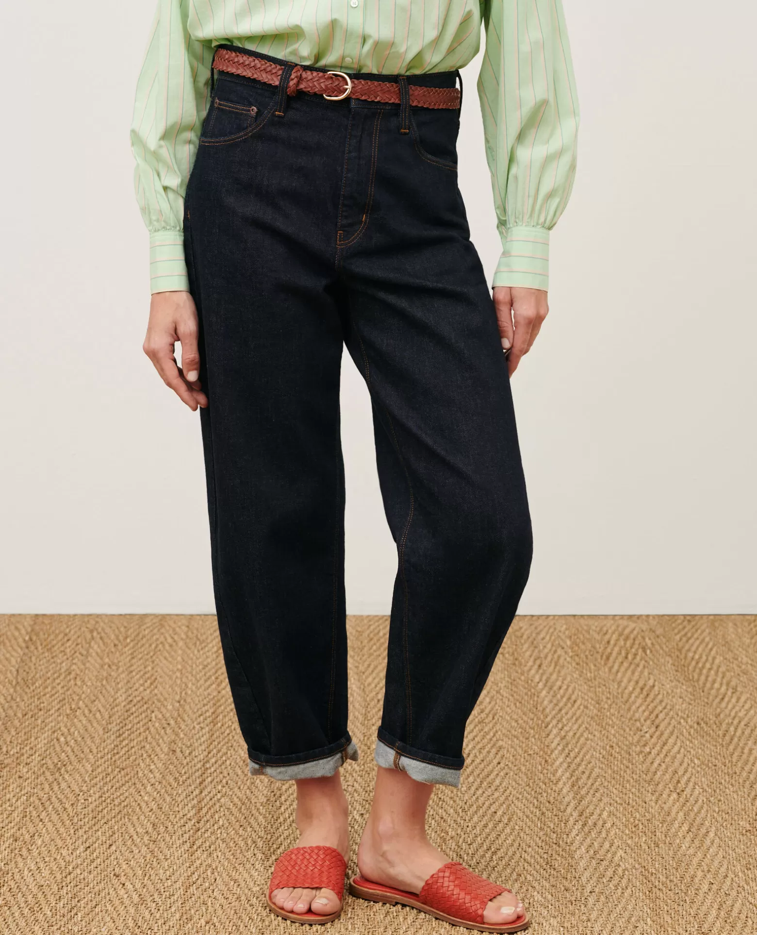 Jeans | Comptoir des Cotonniers Sydonie - Balloon - Jean 7/8E En Coton 7203 103 Denim