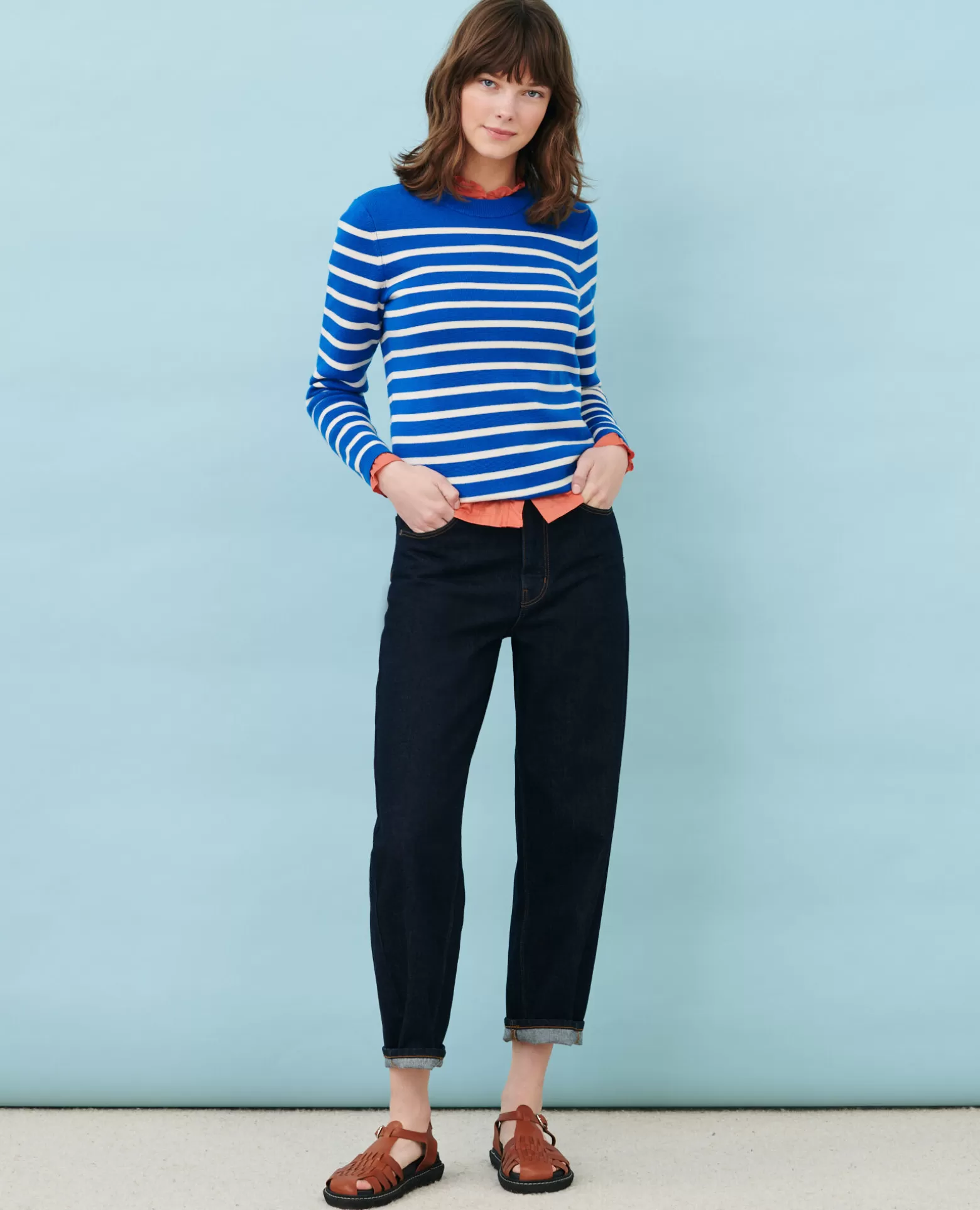 Jeans | Comptoir des Cotonniers Sydonie - Balloon - Jean Ample 7/8E Taille Haute Denim Rinse
