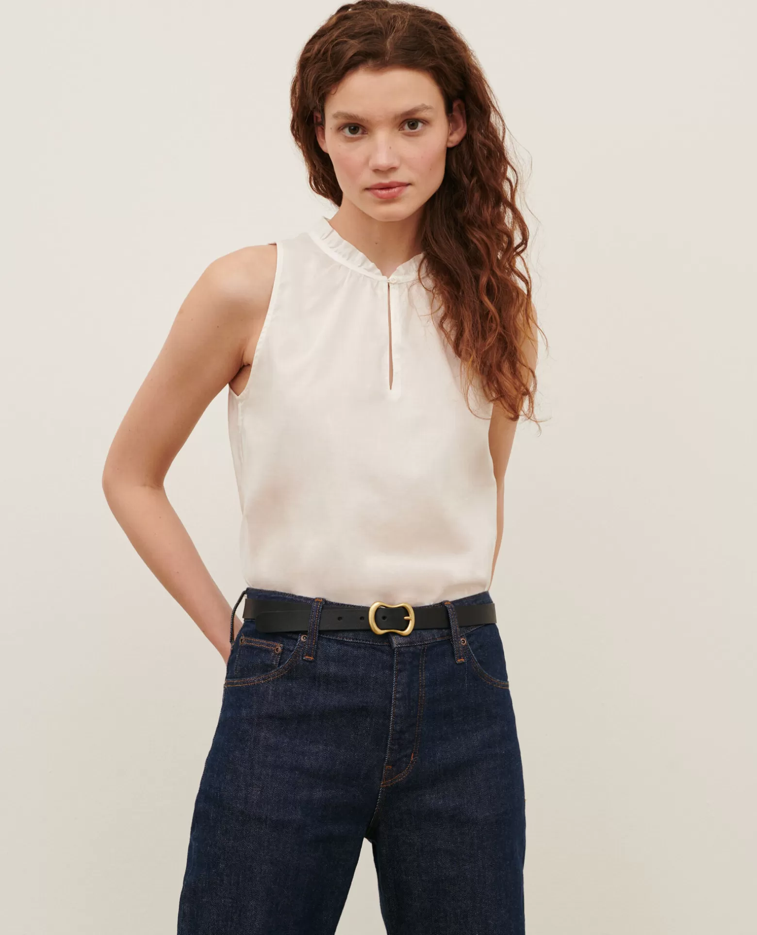 Blouses & Chemises | Comptoir des Cotonniers Top En Voile De Coton 01 White