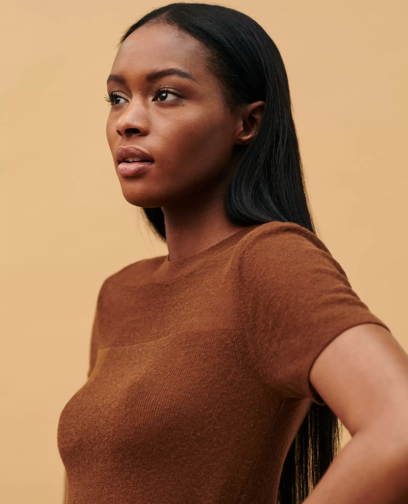 Tops | Comptoir des Cotonniers Top Manches Courtes 0360 Emperador Brown