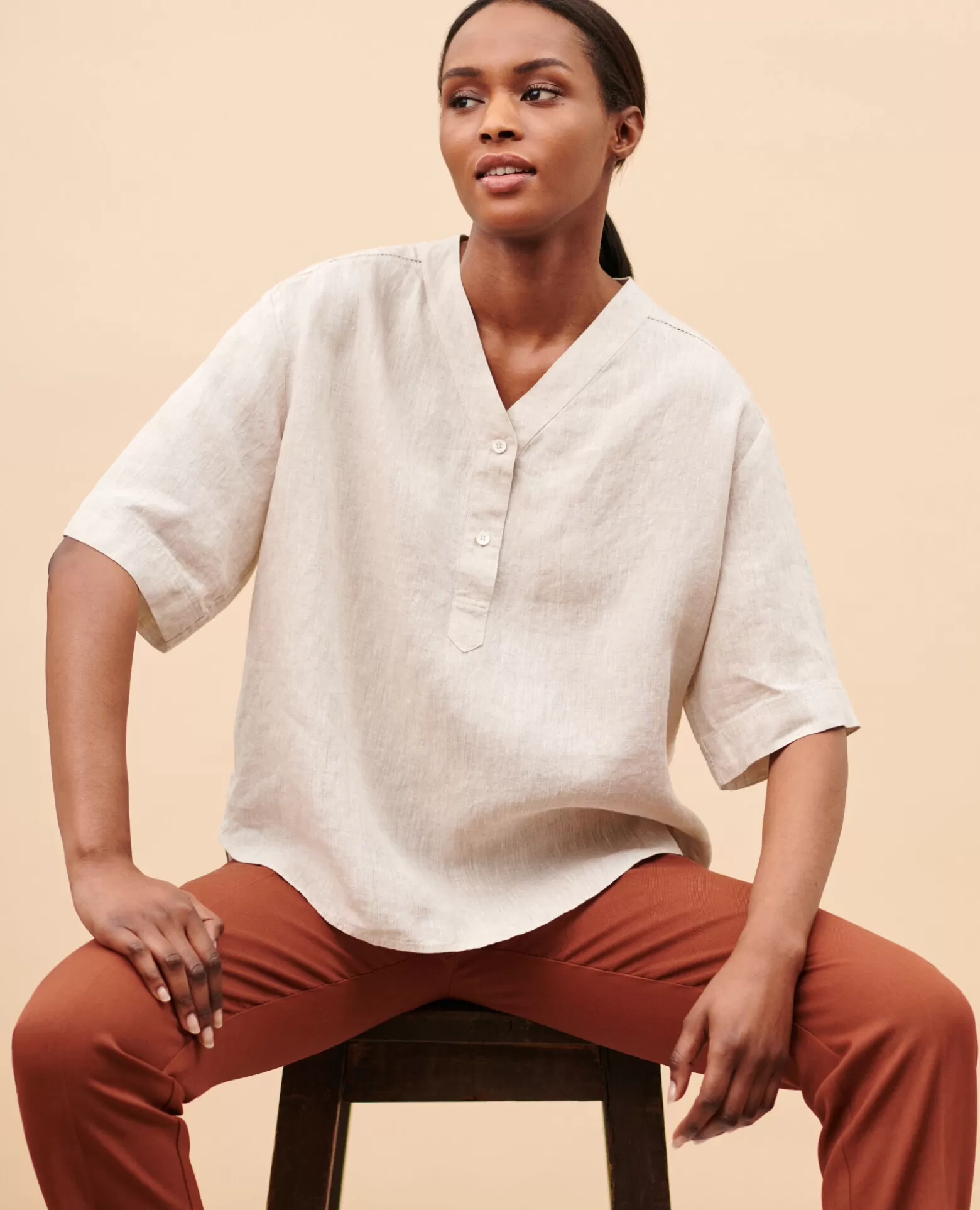 Blouses & Chemises | Comptoir des Cotonniers Tunique Ample En Lin 0305 Natural