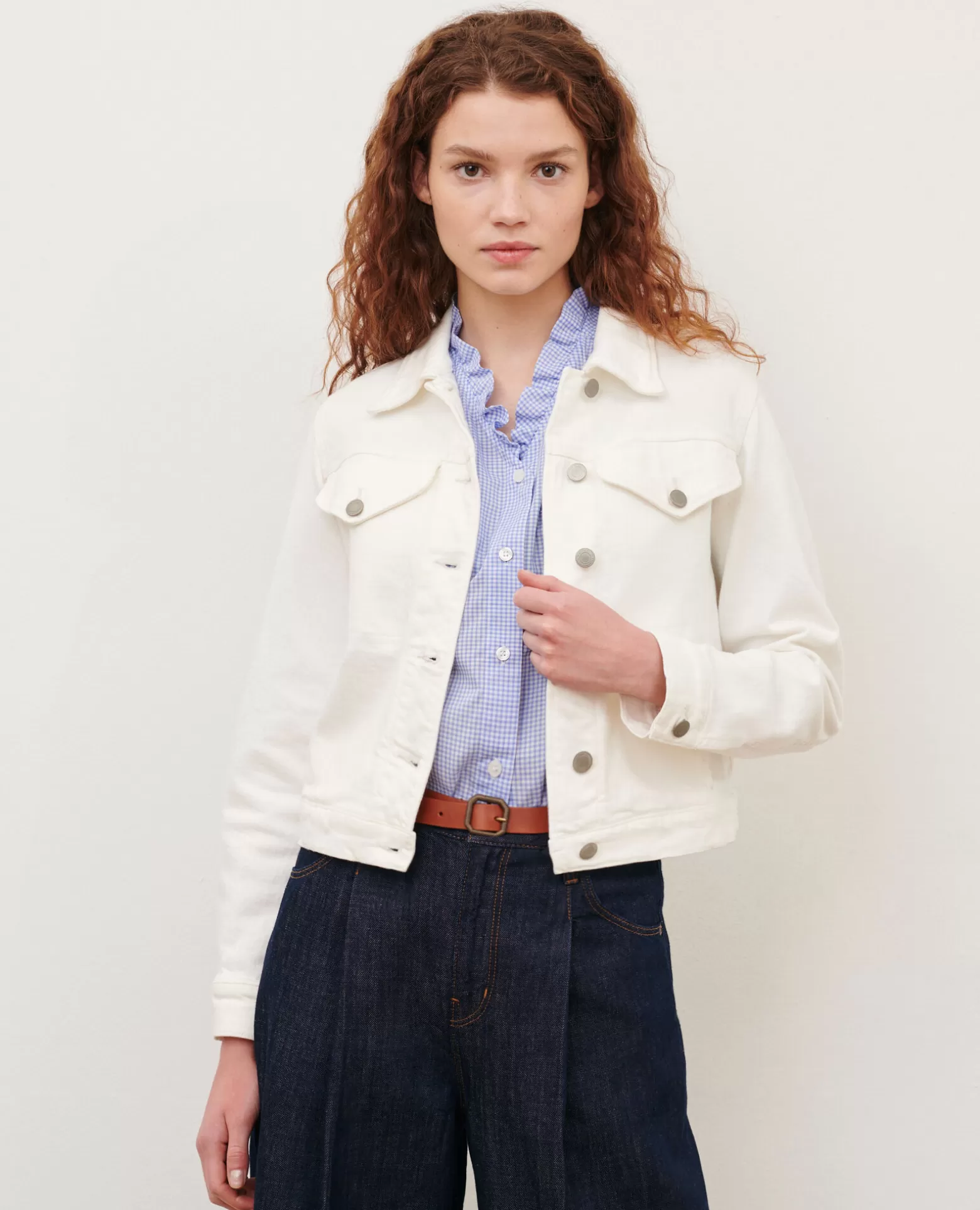 Vestes & Trenchs | Comptoir des Cotonniers Veste Courte En Jean 0003 White Denim