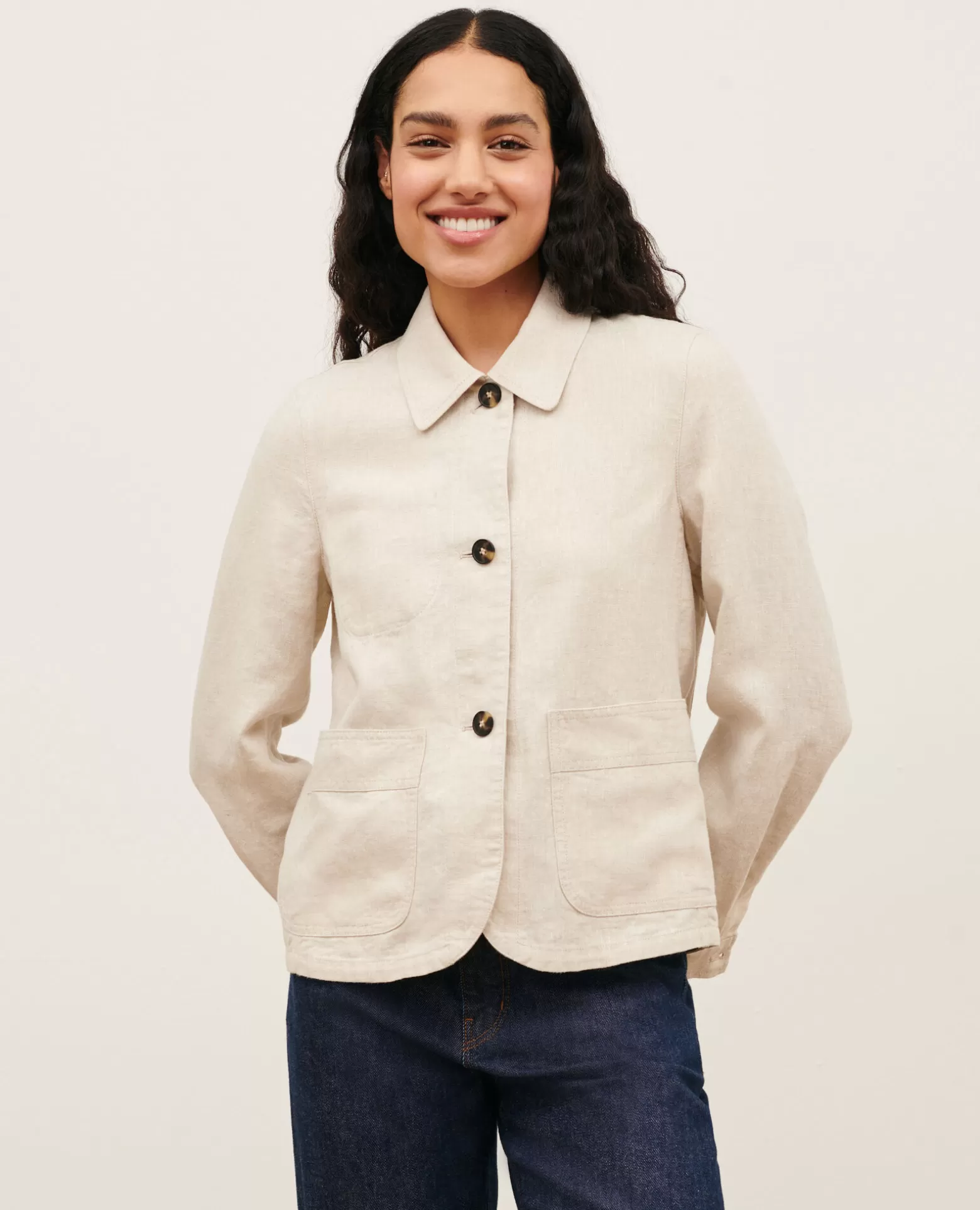 Vestes & Trenchs | Comptoir des Cotonniers Veste En Lin 0310 Beige Natural