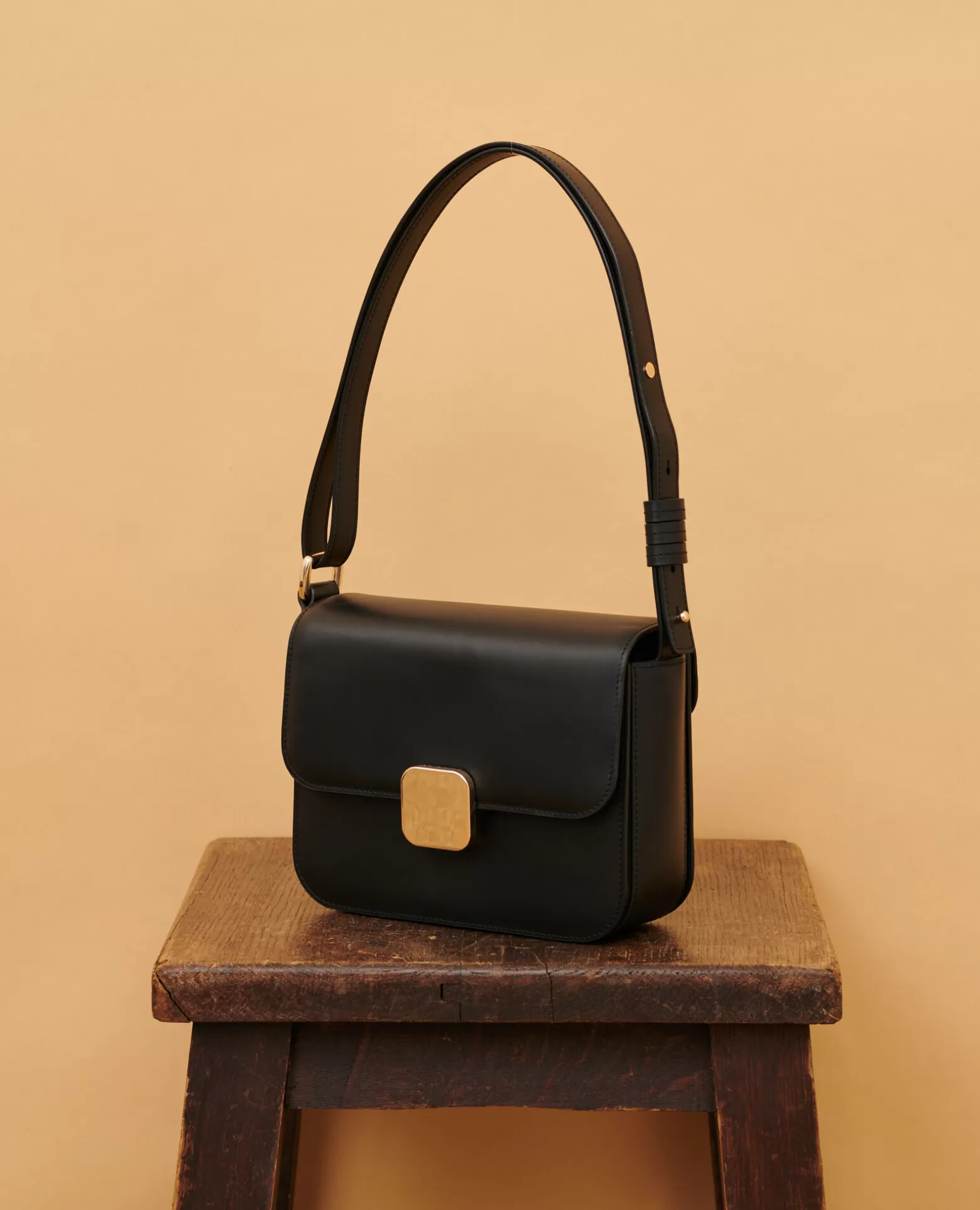 Sacs | Comptoir des Cotonniers Vic - Sac Boite En Cuir 8853 09 Black