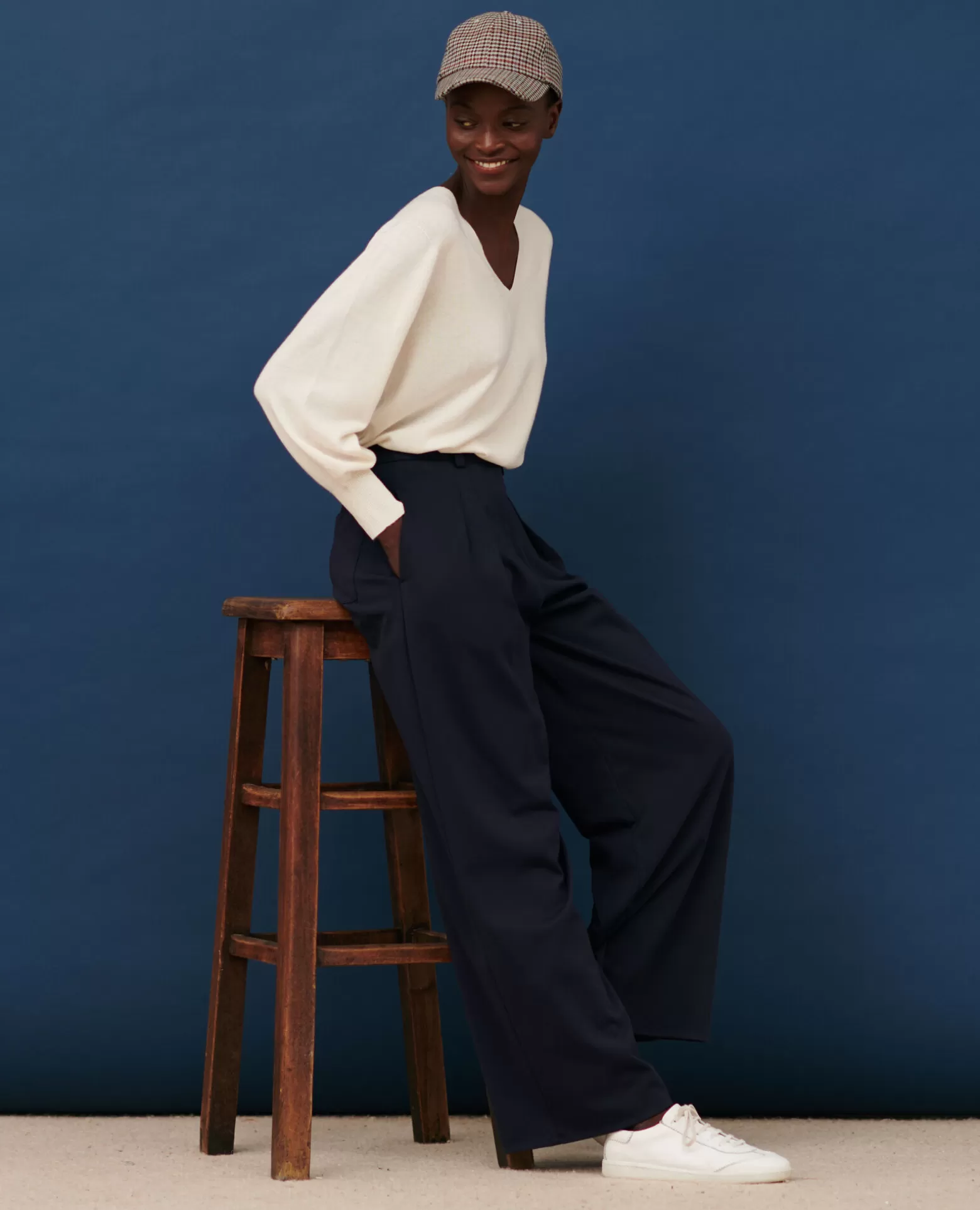 Pantalons | Comptoir des Cotonniers Yvonne - Pantalon Ample 7012C 69 Navy