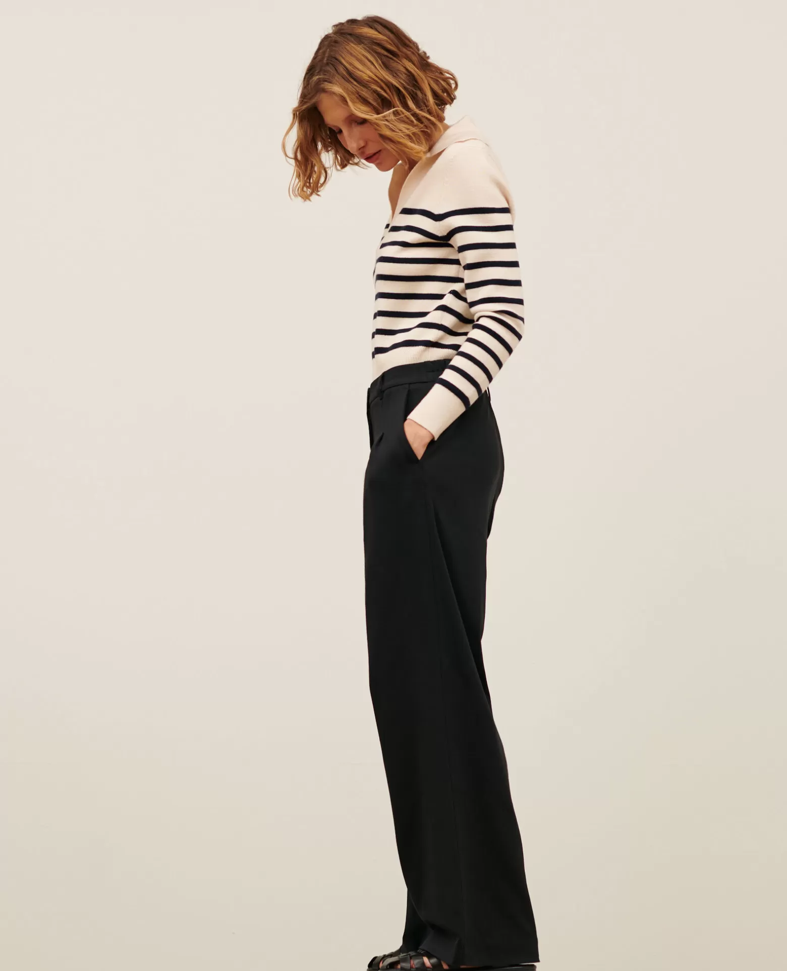 Pantalons | Comptoir des Cotonniers Yvonne - Pantalon Ample 4216 Black_Beauty